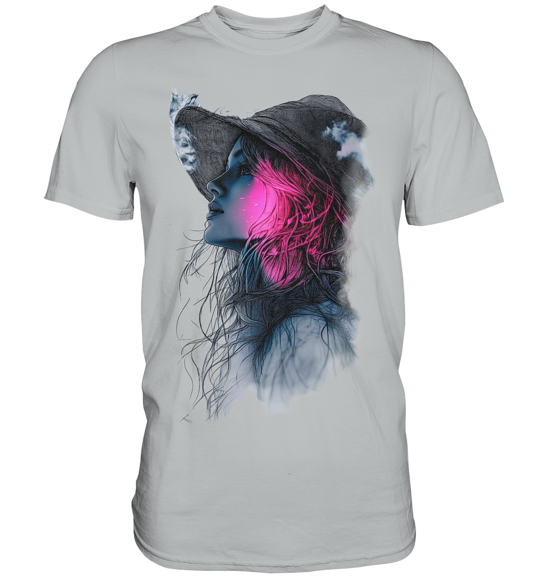 Frau (Vorderseiten Druck) - Premium Shirt