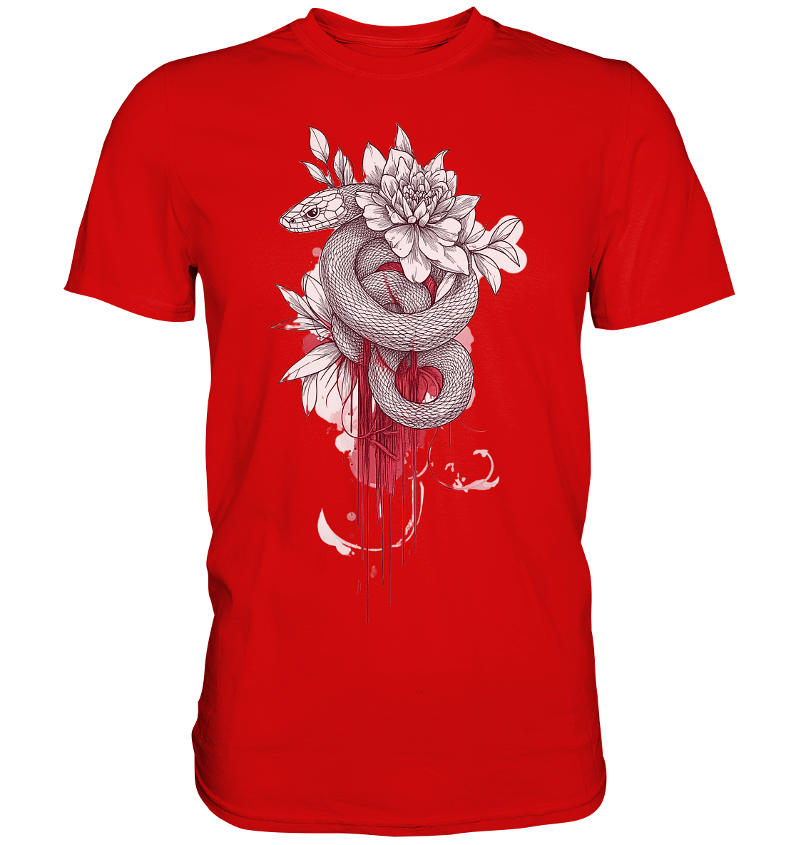 Schlange nur Vorderseiten Druck - Premium Shirt