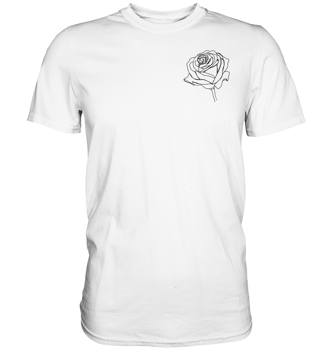 Rosen look T-shirt vor-Rückseite, verschiedene Farben - Premium Shirt
