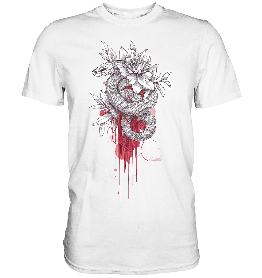 Schlange nur Vorderseiten Druck - Premium Shirt