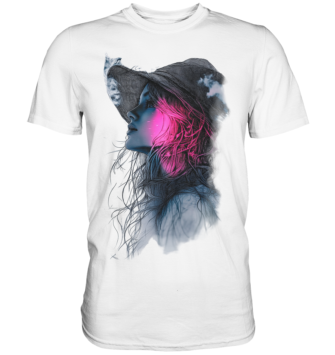 Frau (Vorderseiten Druck) - Premium Shirt