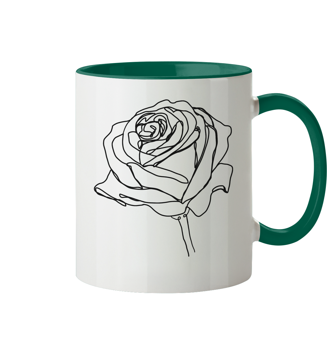 Zweifarbige Blumen Tasse - Tasse zweifarbig