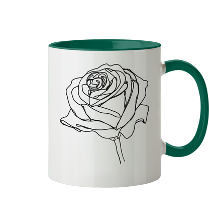 Zweifarbige Blumen Tasse - Tasse zweifarbig