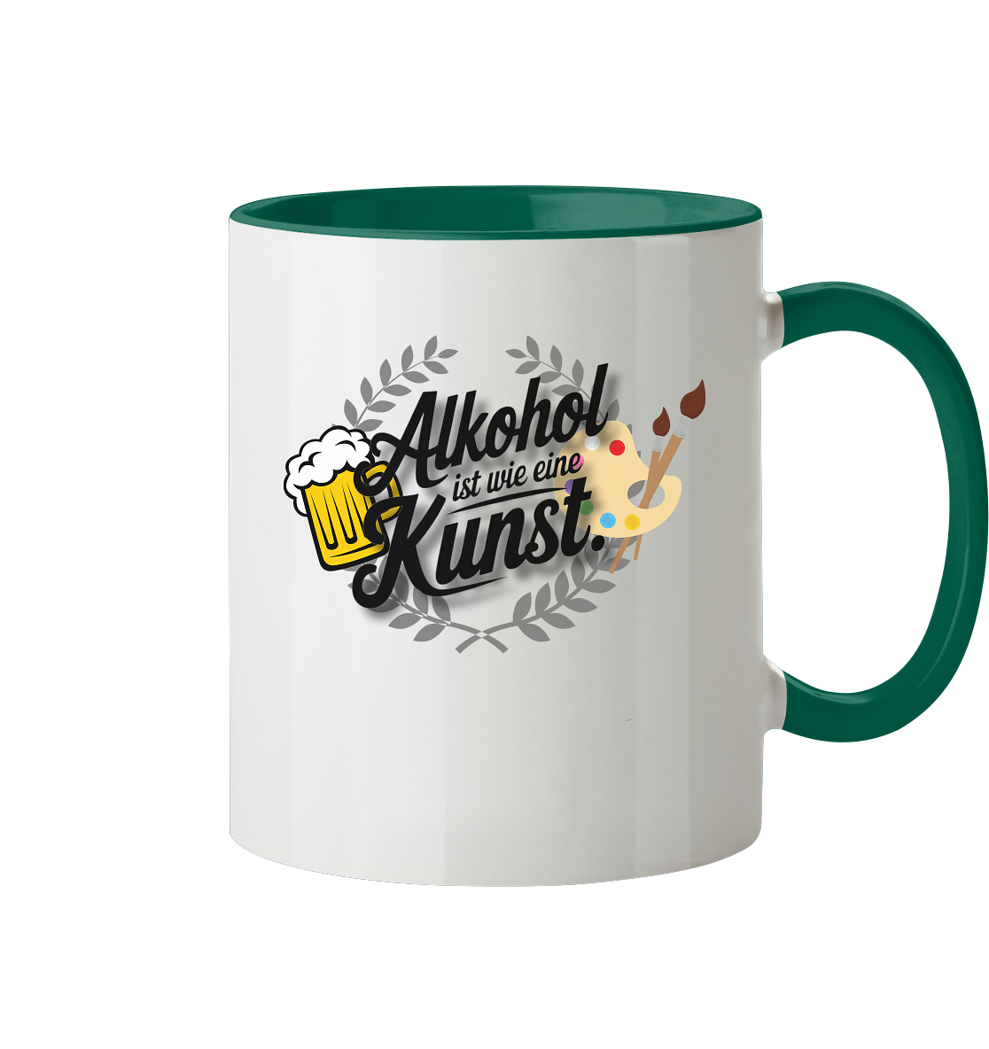 Alkohol ist wie Kunst Tasse - Tasse zweifarbig