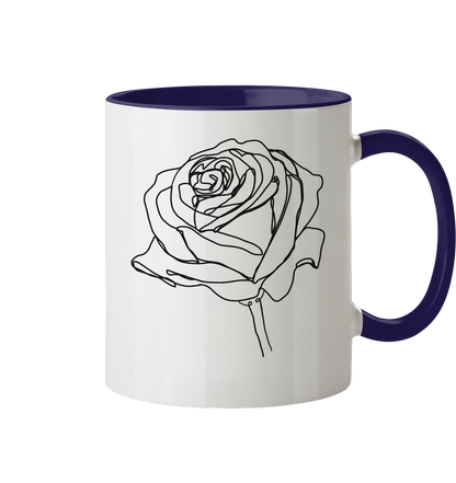 Zweifarbige Blumen Tasse - Tasse zweifarbig