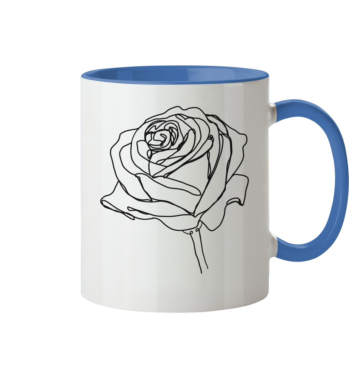 Zweifarbige Blumen Tasse - Tasse zweifarbig
