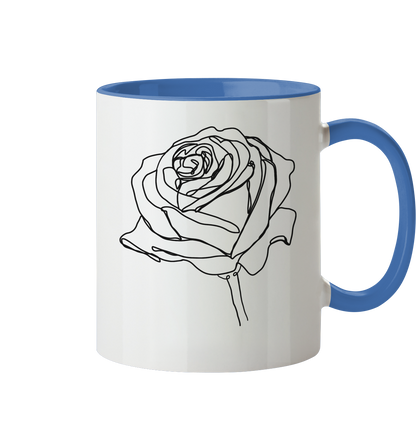Zweifarbige Blumen Tasse - Tasse zweifarbig