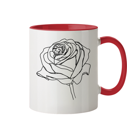 Zweifarbige Blumen Tasse - Tasse zweifarbig