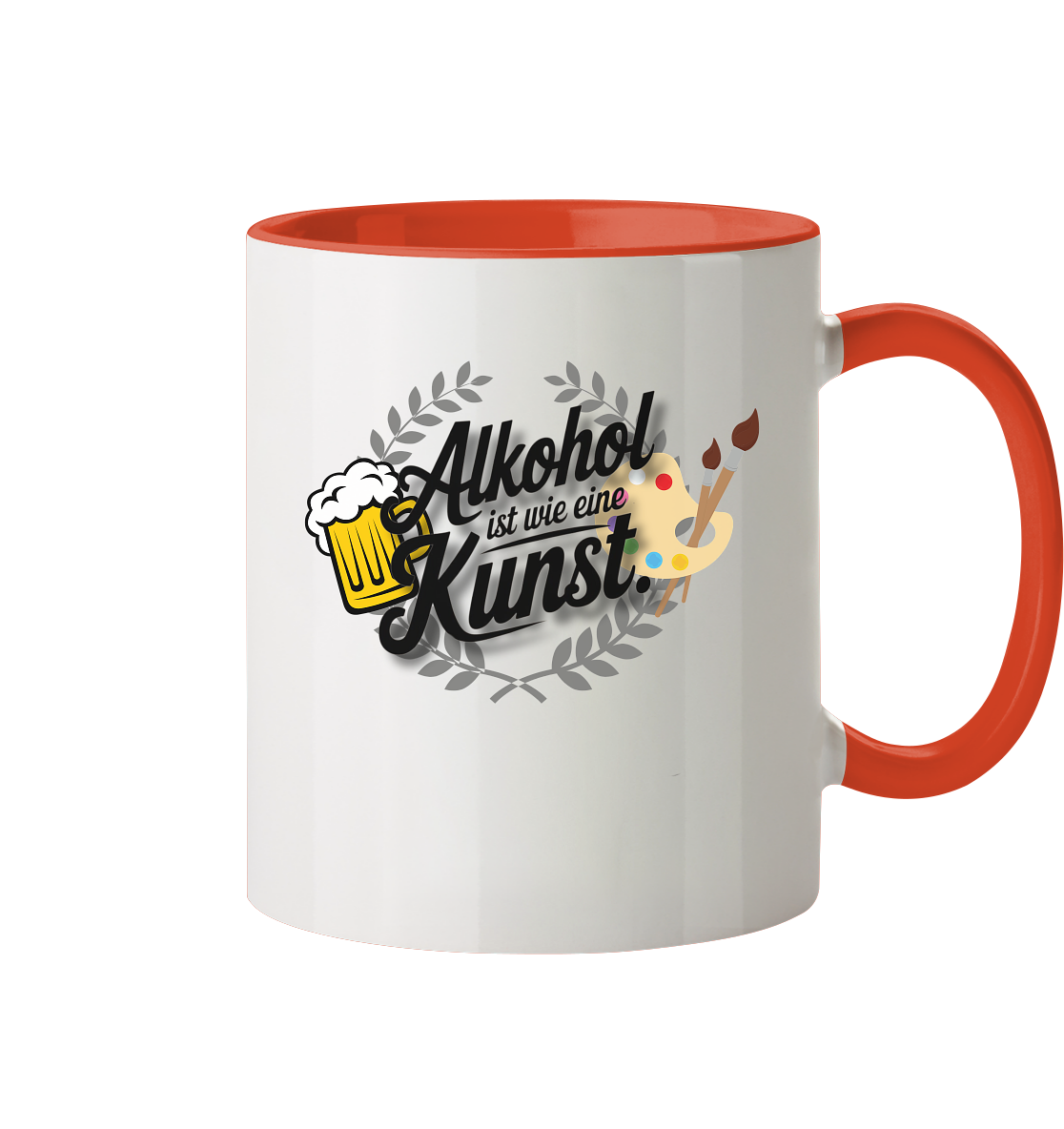 Alkohol ist wie Kunst Tasse - Tasse zweifarbig