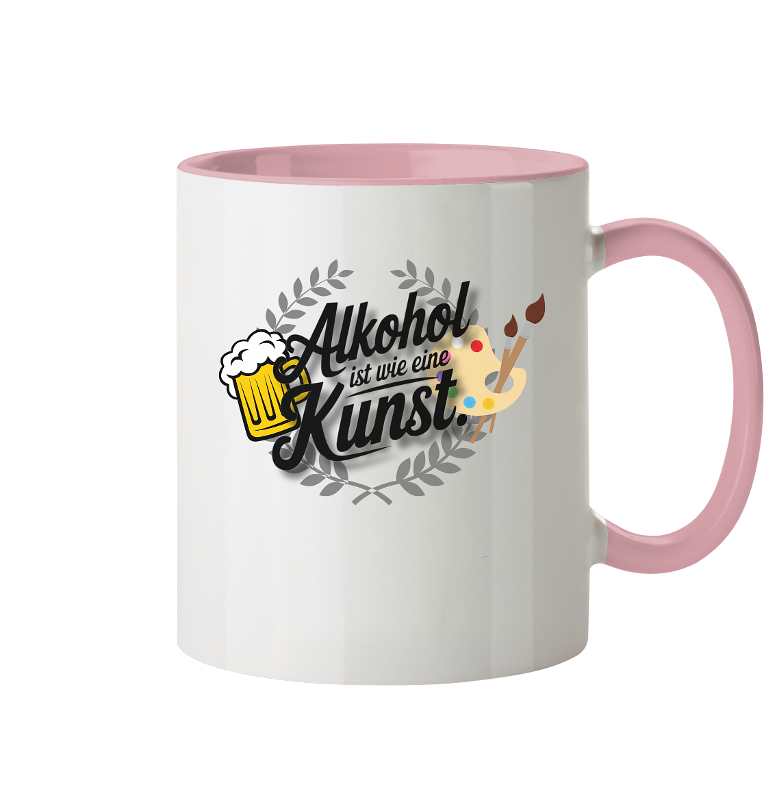 Alkohol ist wie Kunst Tasse - Tasse zweifarbig