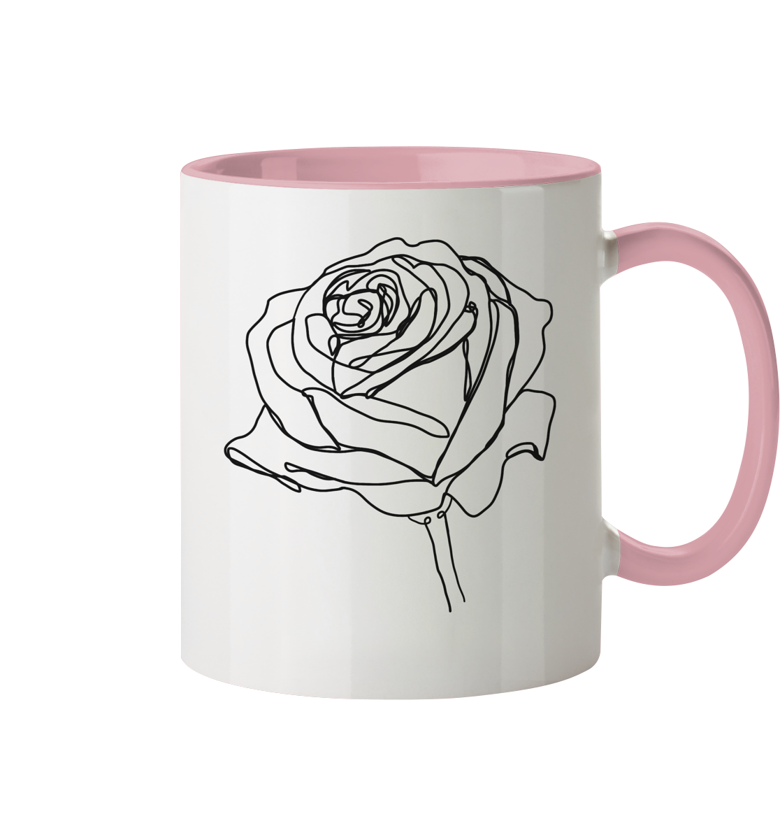 Zweifarbige Blumen Tasse - Tasse zweifarbig