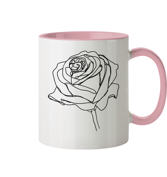 Zweifarbige Blumen Tasse - Tasse zweifarbig