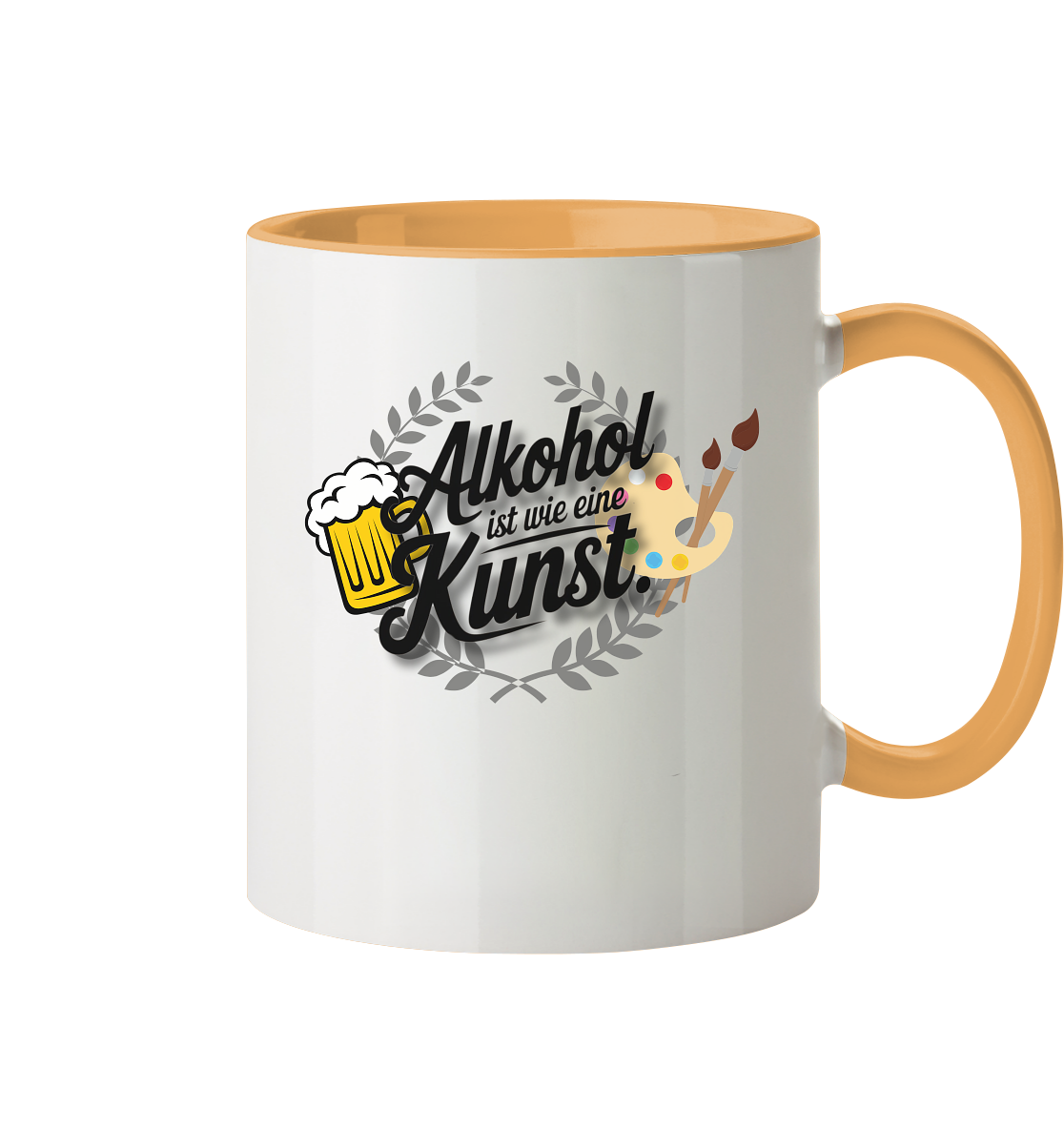 Alkohol ist wie Kunst Tasse - Tasse zweifarbig