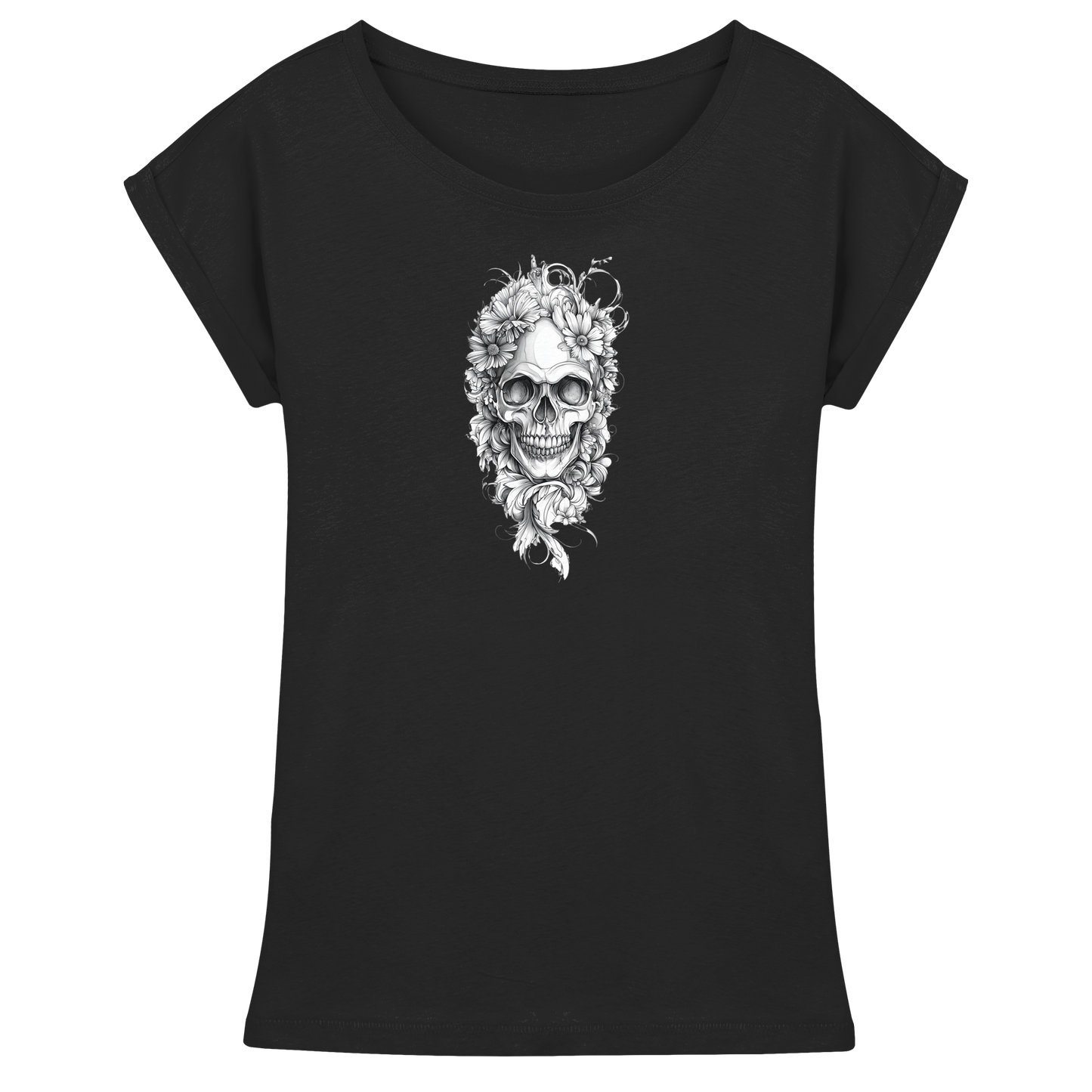 Totenkopfs Blüte  - Womens Extended Shoulder T-Shirt