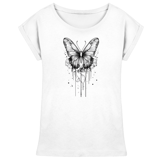 Schmetterlings Träume nur Voderseite - Womens Extended Shoulder T-Shirt