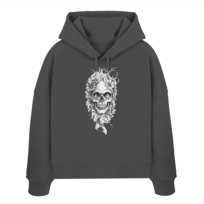 Totenkopfs Blüte  - Womens Organic Boxcut Hoodie