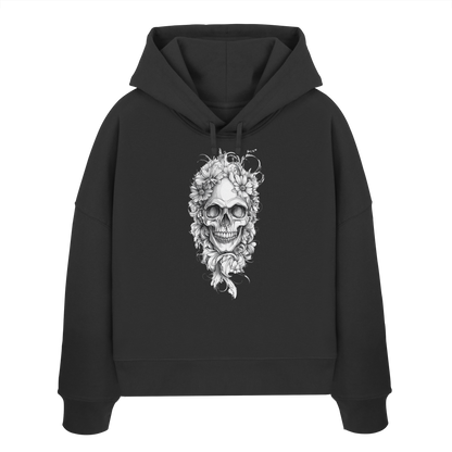 Totenkopfs Blüte  - Womens Organic Boxcut Hoodie