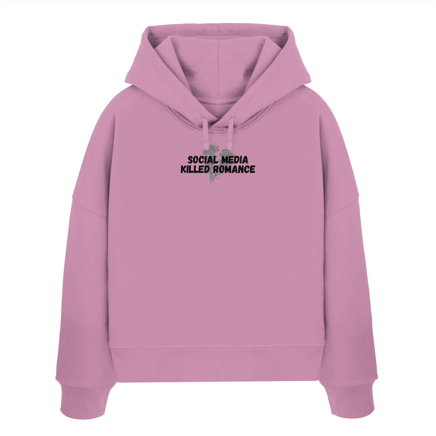Social Media Killed Romance - Womens Organic Boxcut Hoodie