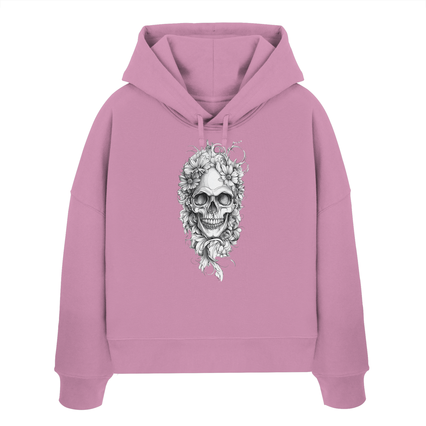 Totenkopfs Blüte  - Womens Organic Boxcut Hoodie