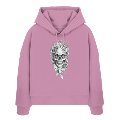 Totenkopfs Blüte  - Womens Organic Boxcut Hoodie
