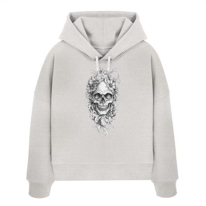 Totenkopfs Blüte  - Womens Organic Boxcut Hoodie