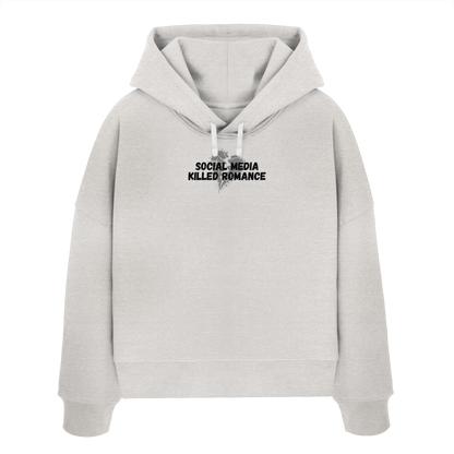 Social Media Killed Romance - Womens Organic Boxcut Hoodie
