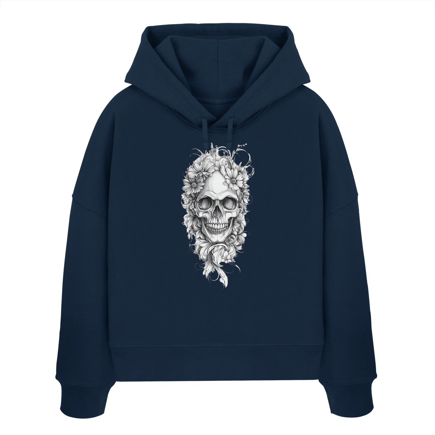 Totenkopfs Blüte  - Womens Organic Boxcut Hoodie