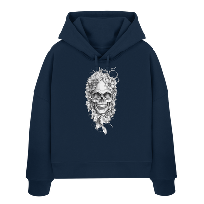 Totenkopfs Blüte  - Womens Organic Boxcut Hoodie