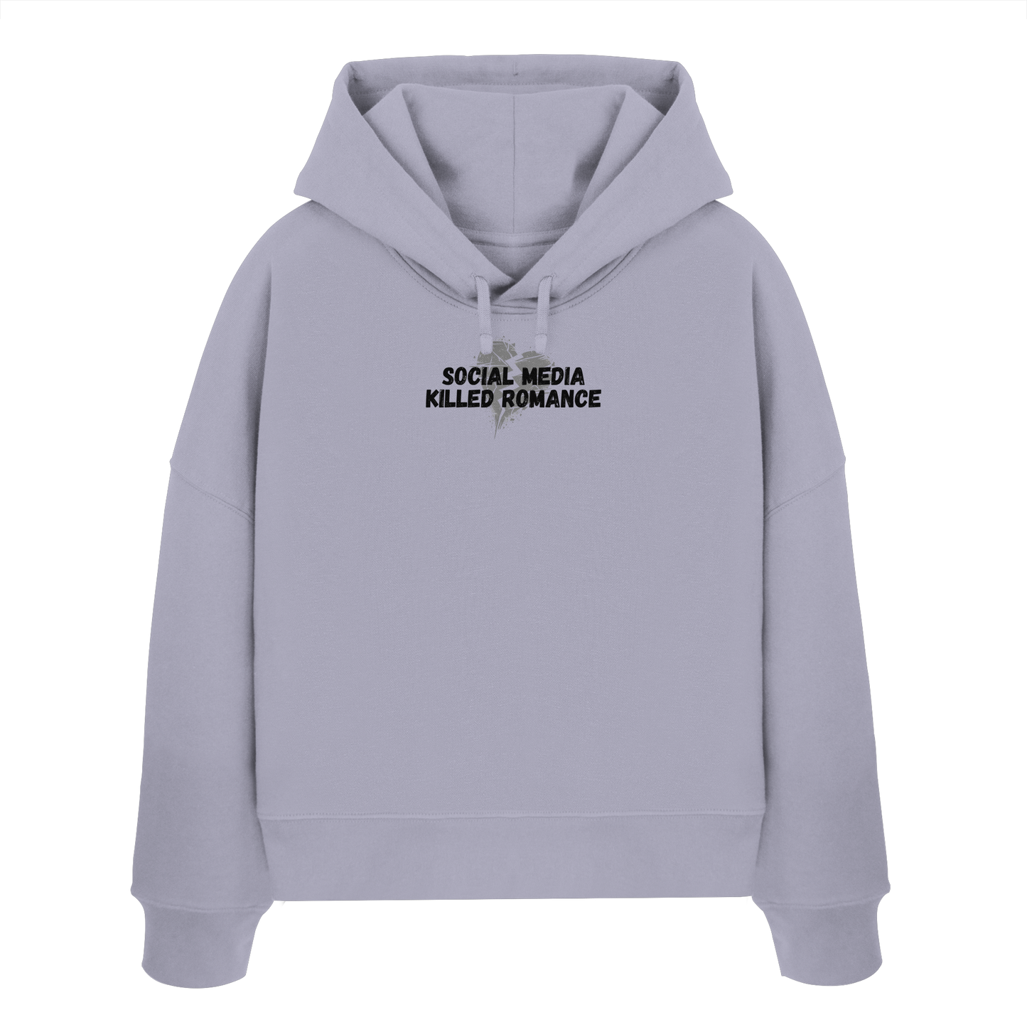 Social Media Killed Romance - Womens Organic Boxcut Hoodie
