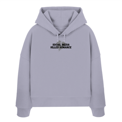 Social Media Killed Romance - Womens Organic Boxcut Hoodie
