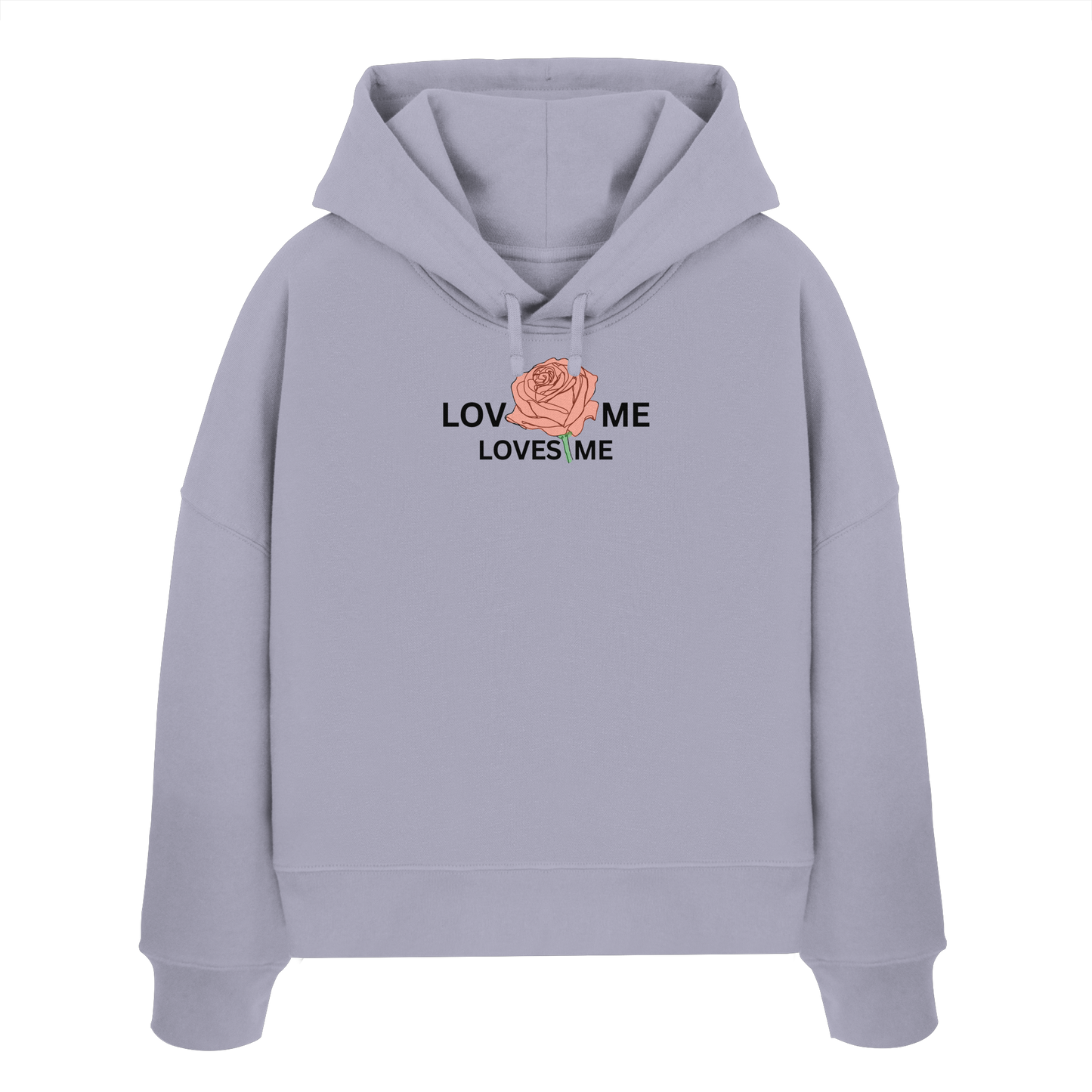 LOVES ME (Rote Rose) - Womens Organic Boxcut Hoodie