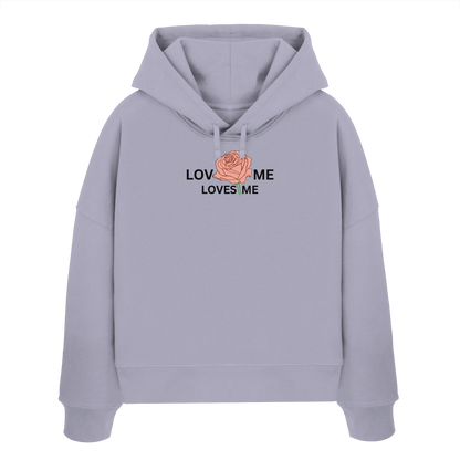LOVES ME (Rote Rose) - Womens Organic Boxcut Hoodie