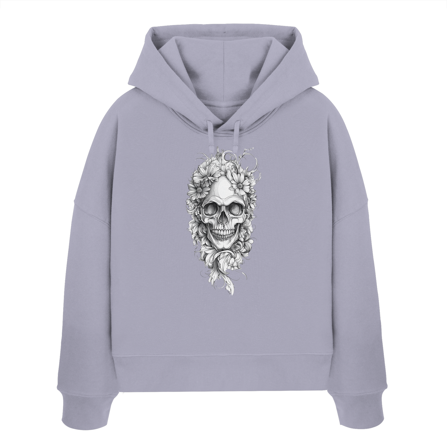 Totenkopfs Blüte  - Womens Organic Boxcut Hoodie