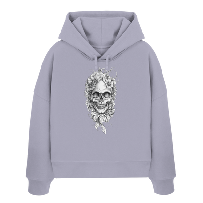 Totenkopfs Blüte  - Womens Organic Boxcut Hoodie