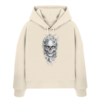 Totenkopfs Blüte  - Womens Organic Boxcut Hoodie