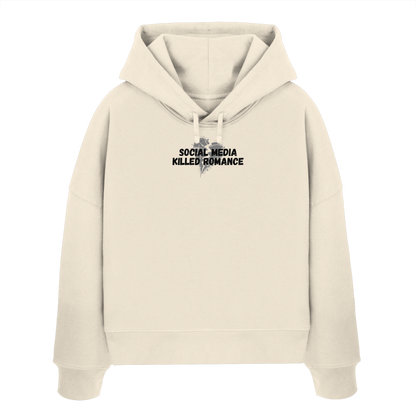Social Media Killed Romance - Womens Organic Boxcut Hoodie