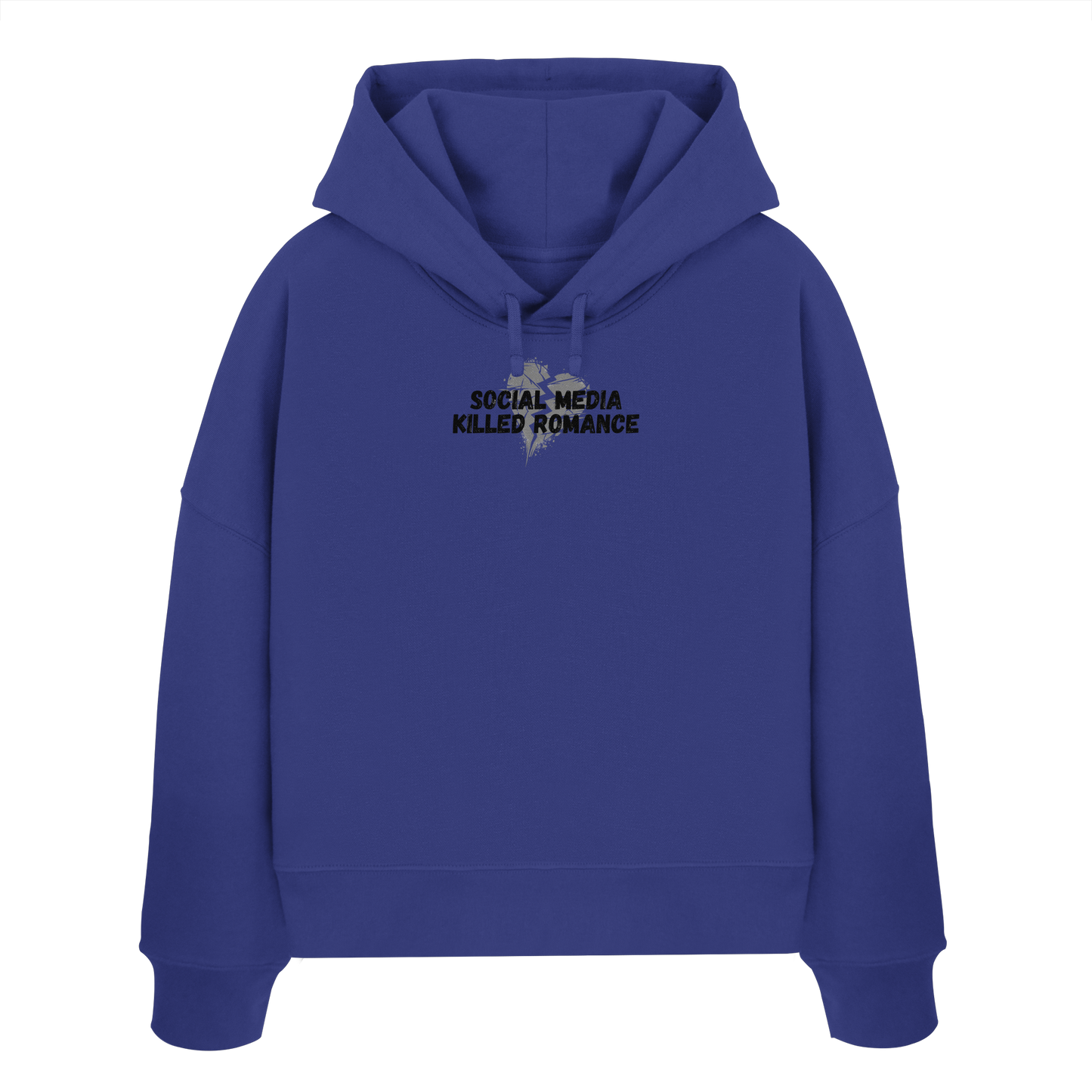 Social Media Killed Romance - Womens Organic Boxcut Hoodie