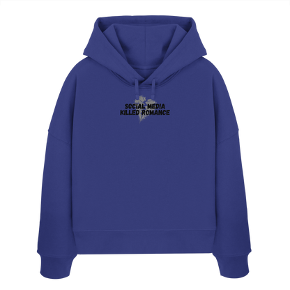 Social Media Killed Romance - Womens Organic Boxcut Hoodie