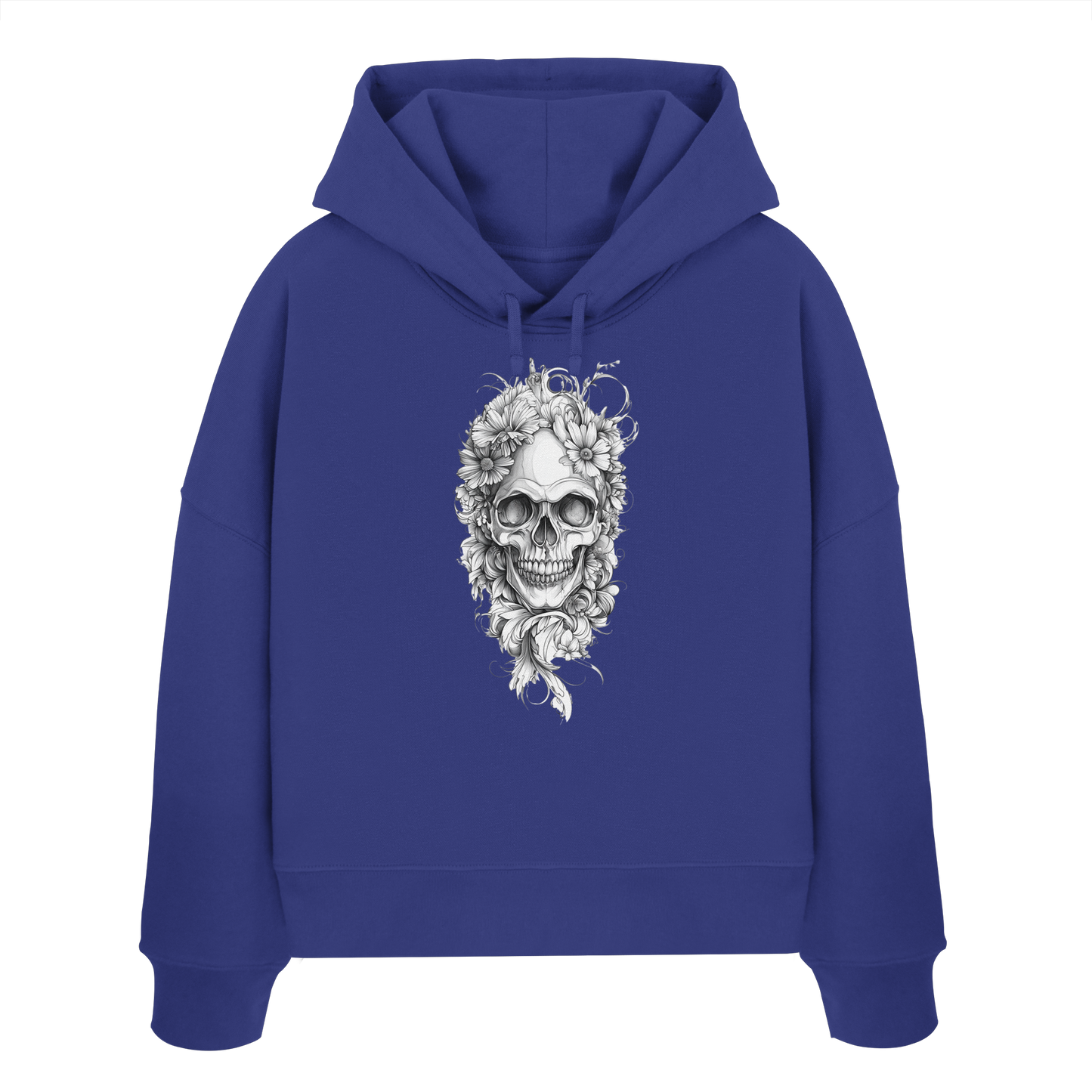 Totenkopfs Blüte  - Womens Organic Boxcut Hoodie