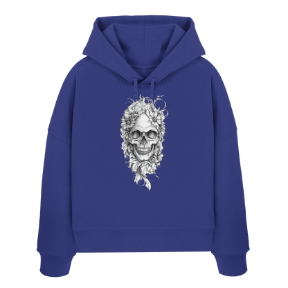 Totenkopfs Blüte  - Womens Organic Boxcut Hoodie