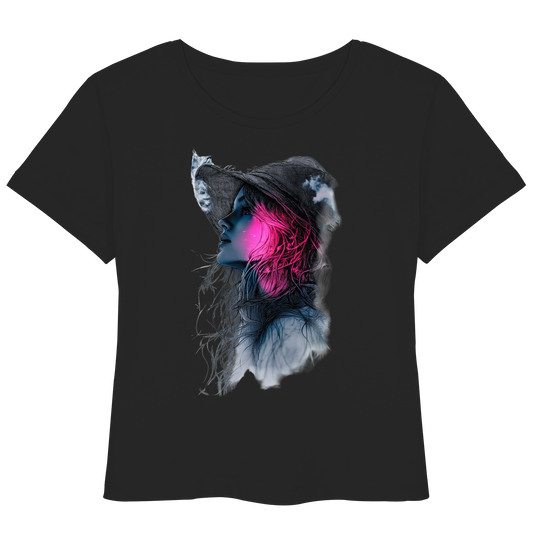 Frau nur Vorderseiten Druck - Womens Organic Lightweight T-Shirt