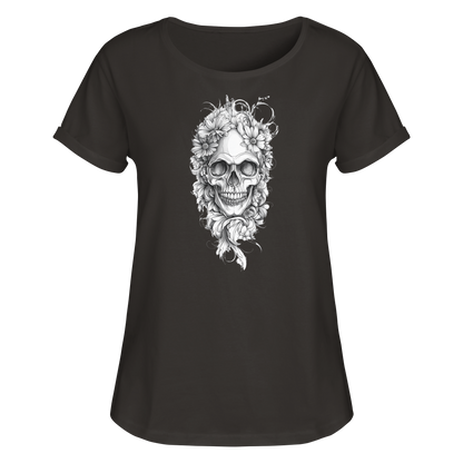 Totenkopfs Blüte  - Womens Roll-Up T-Shirt