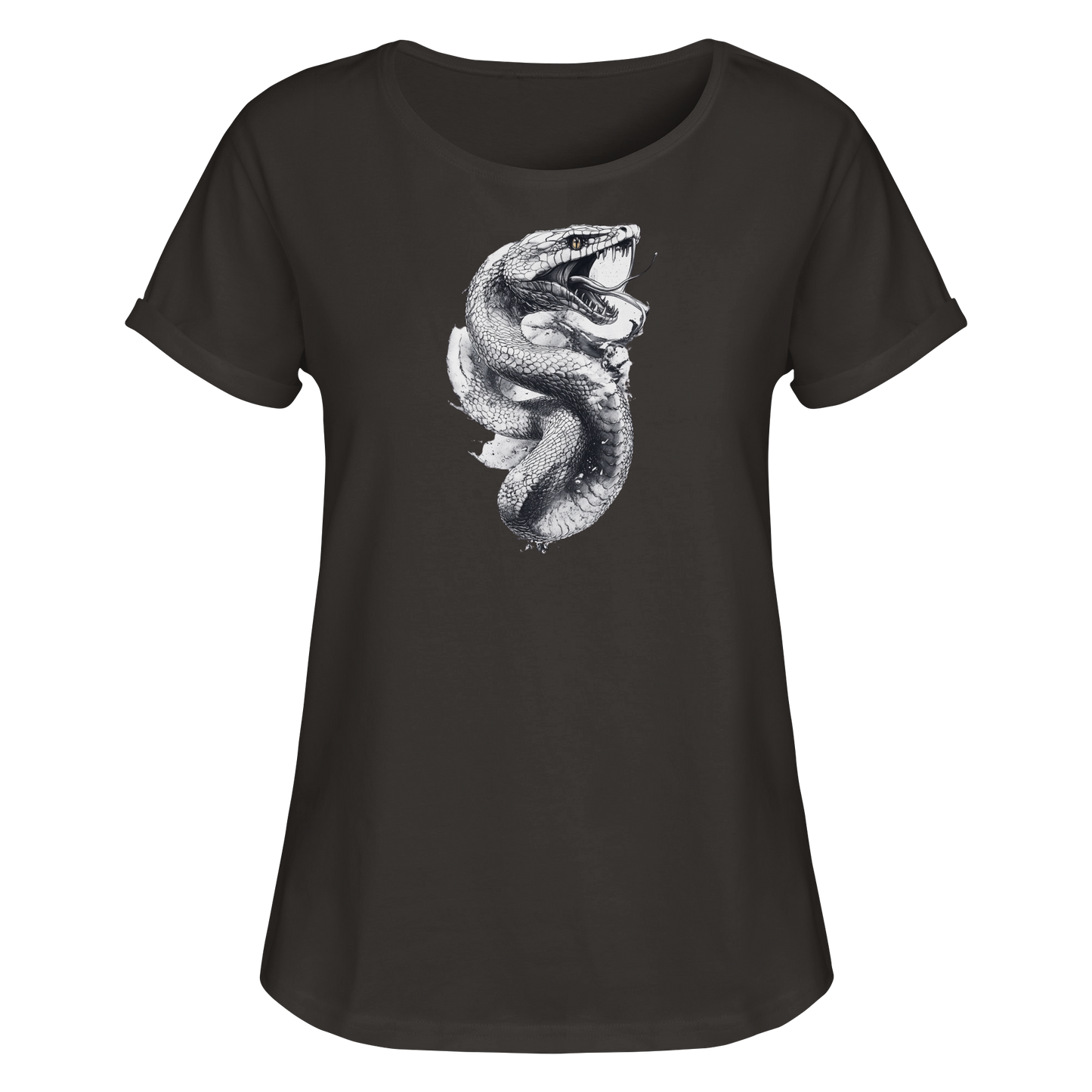 Schlangenkönigin  - Womens Roll-Up T-Shirt