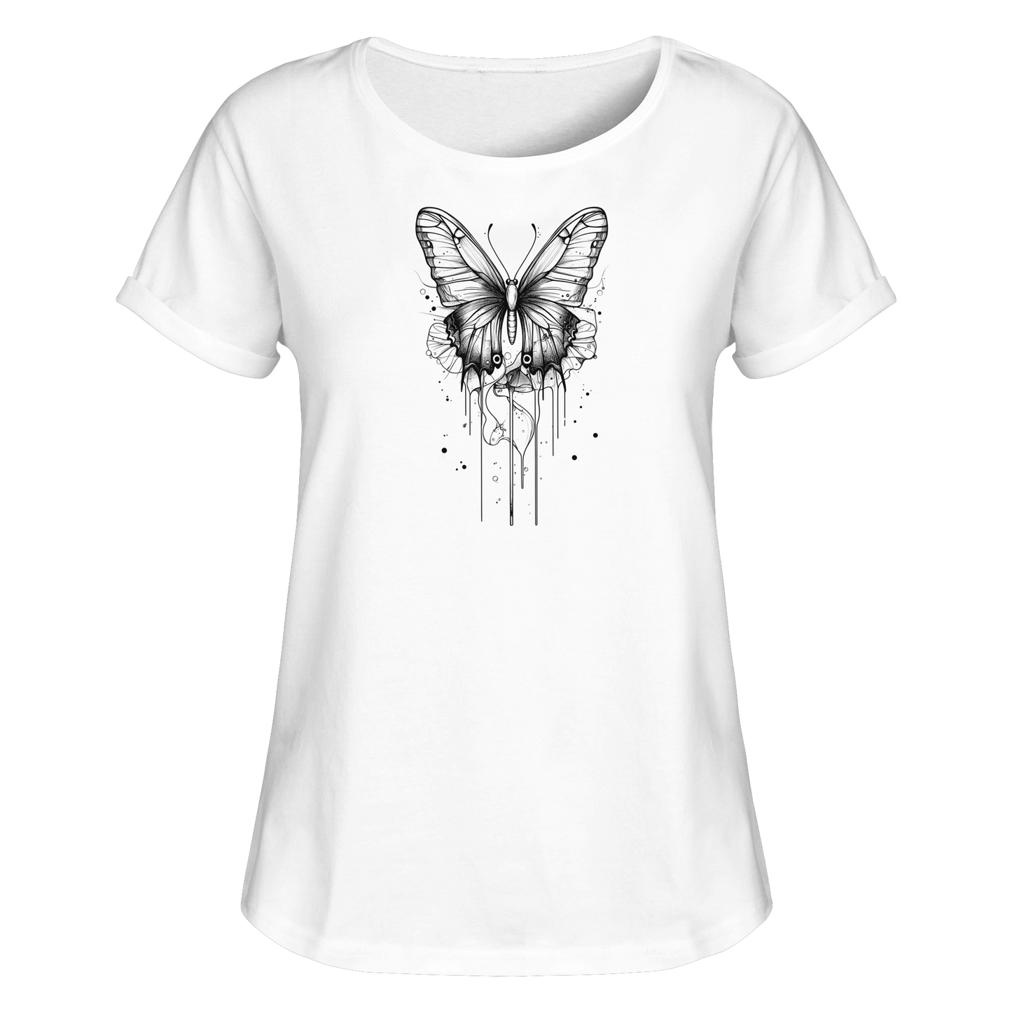 Schmetterlings träume  - Womens Roll-Up T-Shirt
